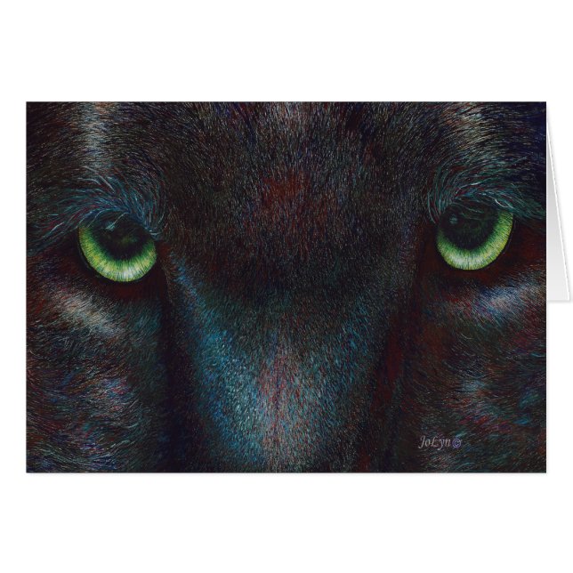 Cartão Pantera preta "Hyptnotist " (Frente Horizontal)