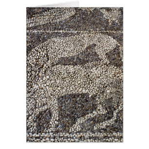 Cartão Pantera que ataca um touro