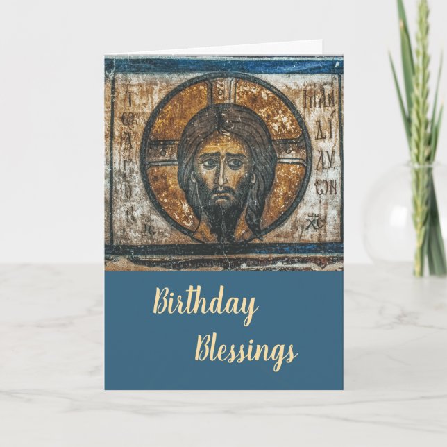 Cartão Pantocrator, Lord of All, Icon Birthday (Frente)