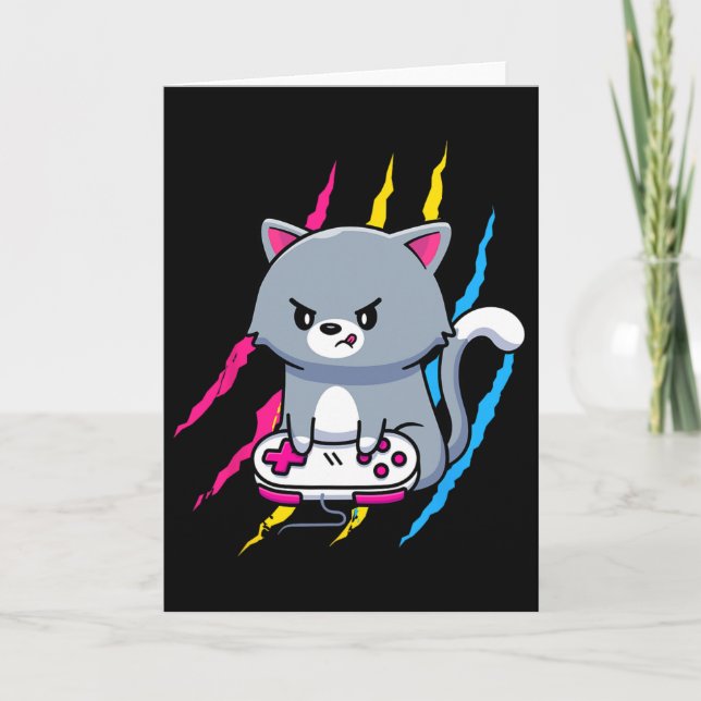 Cartão Panual Gaymer Geek Pride Lgbt Video Game Lover Gif (Frente)