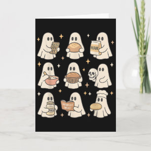Cartão Pão de fermento natural Halloween Fantasma Fofo Ca