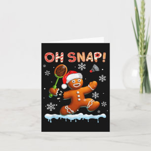 Cartão Pão de Gingerpão de Chrismas quebrado Tocando Badm