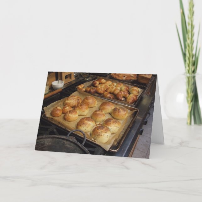 Cartão Pão fresco de panificação, Notecard (Frente)