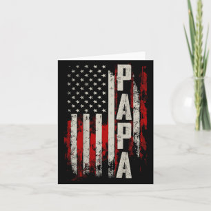 Cartão PAPA Avô Patriótico Bandeira Americana Dia dos Pai