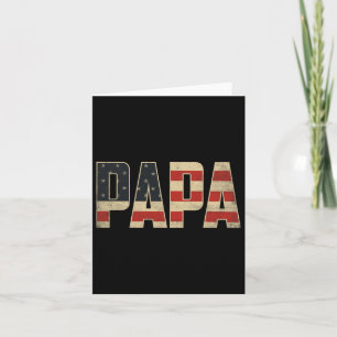 Cartão Papa Bandeira Americana Patriótica Ousada Dia dos 