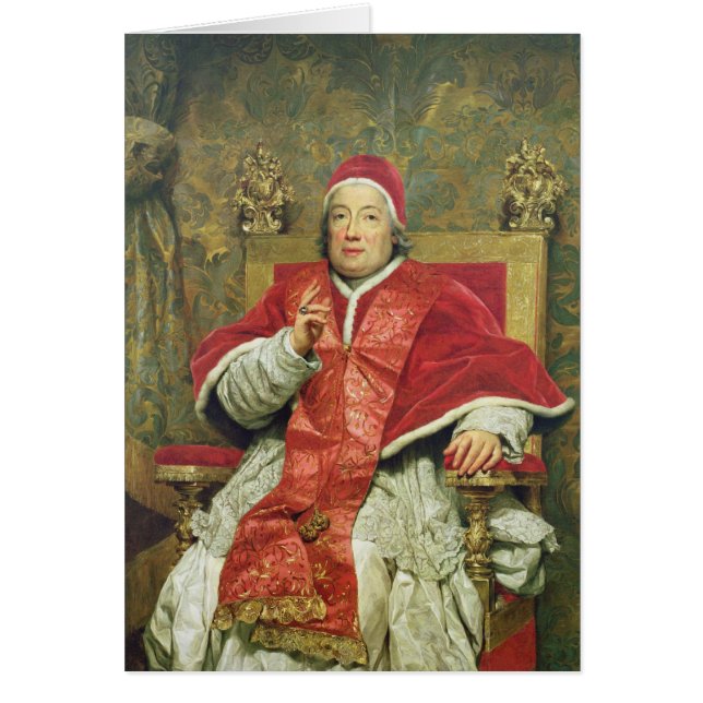 Cartão Papa Clemente XIII (1693-1769) (óleo em canvas) (Frente)
