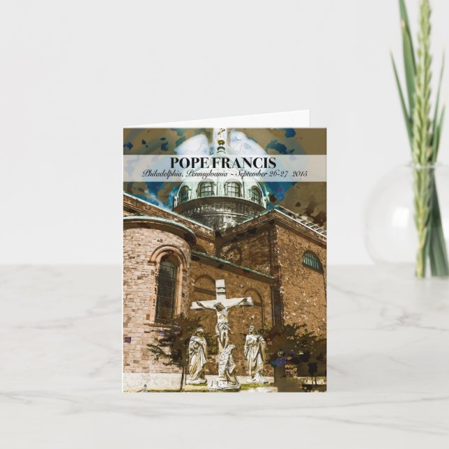 Cartão Papa Francis Visita Philadelphia PA Notecard (Frente)