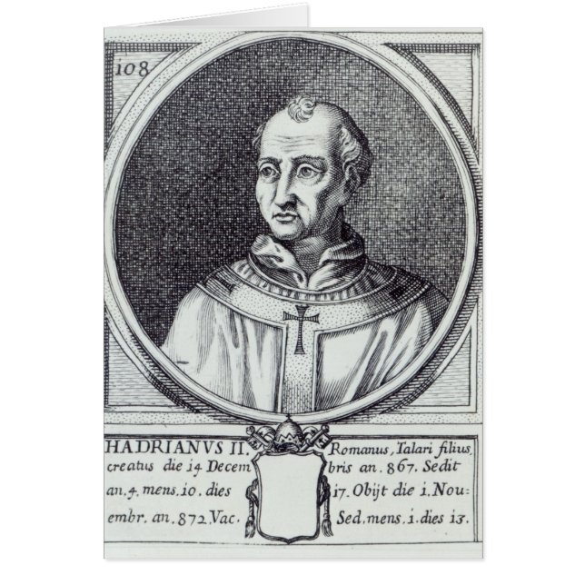 Cartão Papa Hadrian II (Frente)