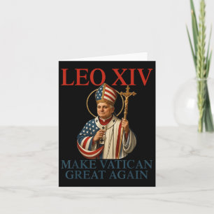 Cartão Papa Leo Xiv Faça Excelente Vaticano Novamente Chu
