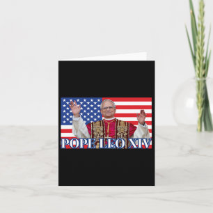 Cartão Papa Leo Xiv Novo Papa Primeiro Papa Pavilhão Amer
