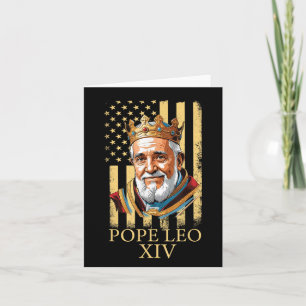 Cartão Papa Leo Xiv, Vaticano de bandeira americana Leo X