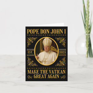 Cartão Papa Trump Don John I Engraçado Sátira Política