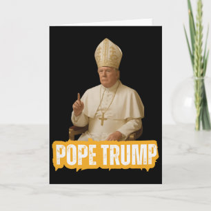 Cartão Papa Trump Engraçado Trump Vaticano Cristão Retro