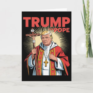 Cartão Papa Trump Engraçado Trump Vaticano Cristão Retro