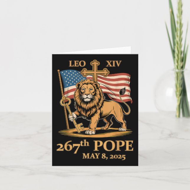 Cartão Papa vaticano Leo Xiv - O 267º Papa _7 (Frente)