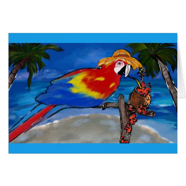Cartão Papagaio (Frente Horizontal)