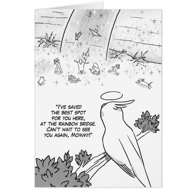 Cartão Papagaio do cockatiel da ponte do arco-íris (Frente)