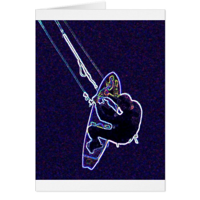 Cartão Papagaio surfer2 (Frente)