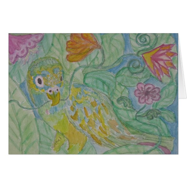 Cartão papagan (Frente horizontal)