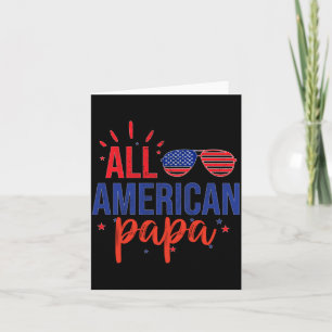 Cartão Papai Americano 4 De Julho Família Sungles