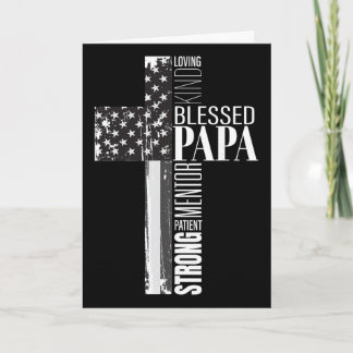 Cartão Papai Bendito Bandeira Americana Religioso Cristão