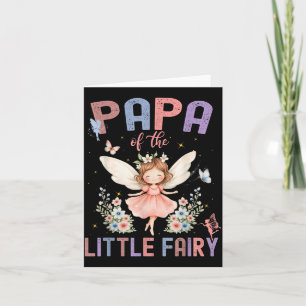 Cartão Papai da Menina de Aniversário de Um Ano da Pequen