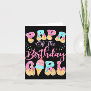 Cartão Papai Da Menina Do Aniversário Doce Gotejamento De