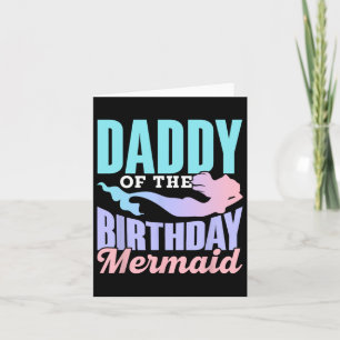 Cartão Papai da Mermaid de Aniversário Pai Pai Pai&#;