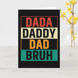 Cartão Papai Dada Pai Bruh Dia dos Pais engraçado retrô