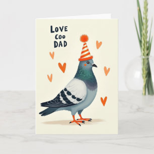 Cartão Papai de Amor Arrulhado das Aves