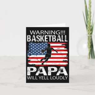 Cartão Papai de Basquete Grita Papai de Basquete Engraçad