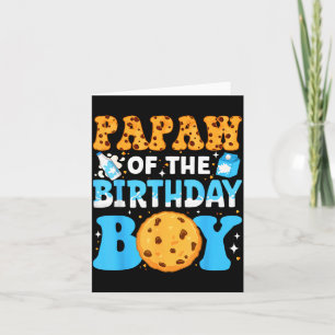 Cartão Papai do Menino do Aniversário Leite e Biscoitos 1