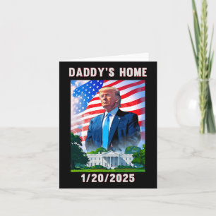Cartão Papai Está em Casa Donald Trump 2024