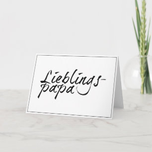 Cartão Papai favorito - escrita preta 00001