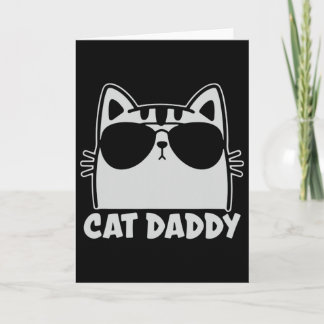 Cartão Papai Gato Legal Óculos de Sol Presente Engraçado