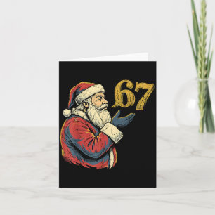 Cartão Papai Noel 67 Número Piada Natal Meme Se