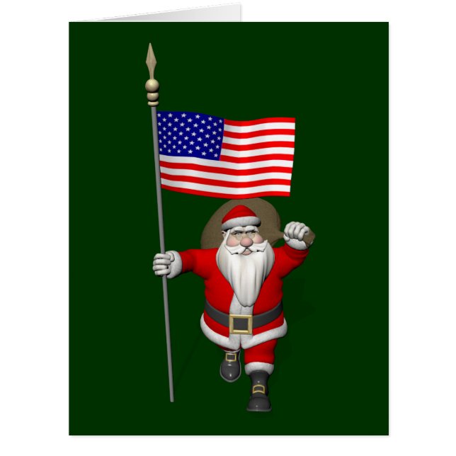 Cartão Papai Noel, Alferes Dos Estados Unidos (Frente)