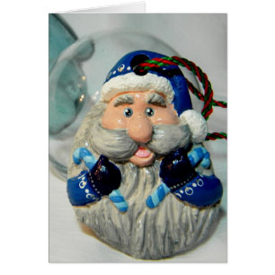 Cartão Papai noel azul II
