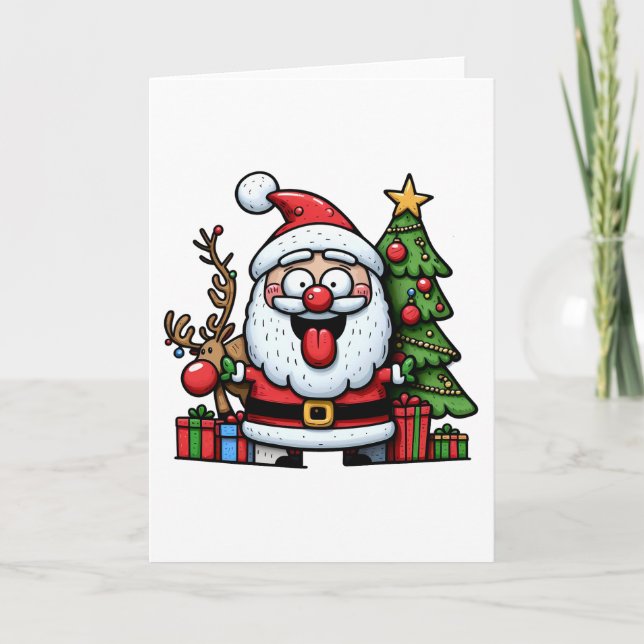 Cartão Papai Noel Bobo (Frente)