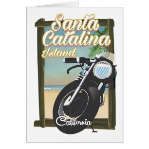 Cartão Papai noel Catalina Island, California USA