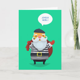 Cartão Papai Noel Chic Parisiense