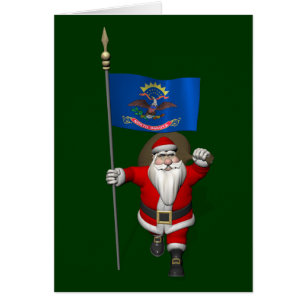 Cartão Papai Noel Com Alferes Da Dakota Do Norte