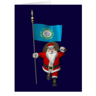 Cartão Papai Noel Com Alferes Da Dakota Do Sul