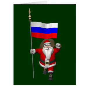 Cartão Papai Noel Com Alferes Da Rússia