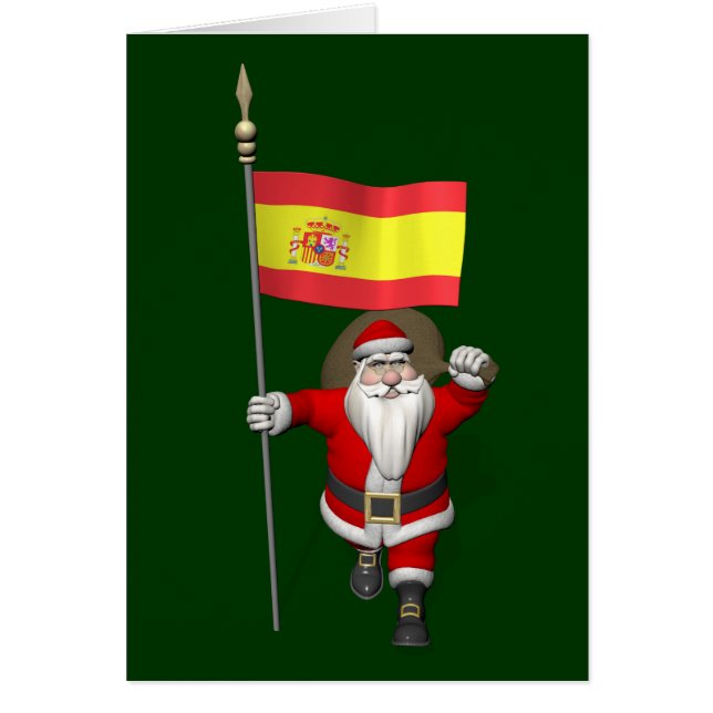 Cartão Papai Noel Com Alferes De Espanha (Frente)