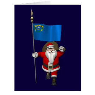 Cartão Papai Noel Com Alferes De Nevada