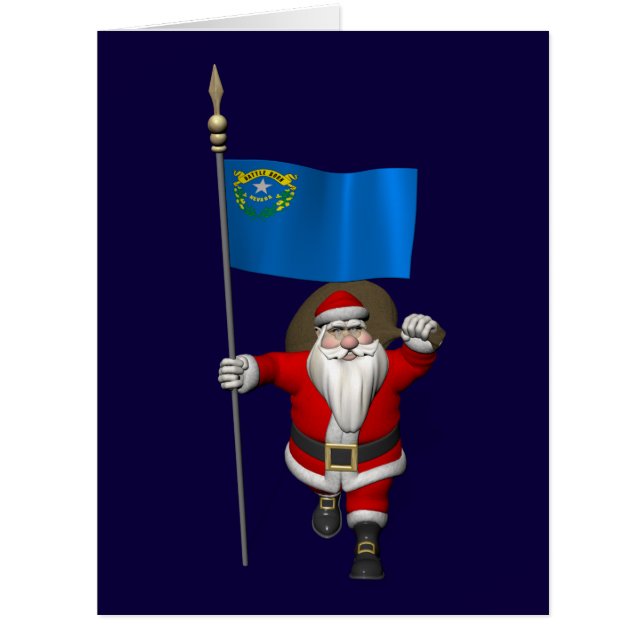 Cartão Papai Noel Com Alferes De Nevada (Frente)