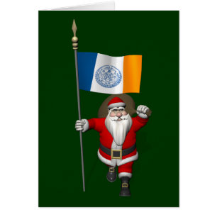 Cartão Papai Noel Com Alferes De Nova Iorque