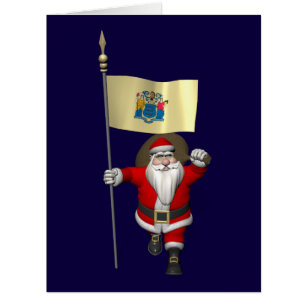 Cartão Papai Noel Com Alferes De Nova Jersey