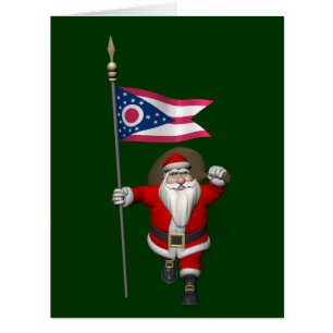 Cartão Papai Noel Com Alferes De Ohio